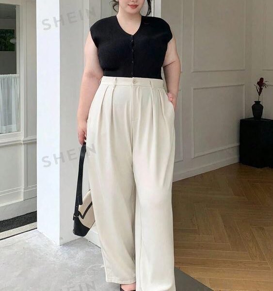 CY Tailored Pants -plus size-