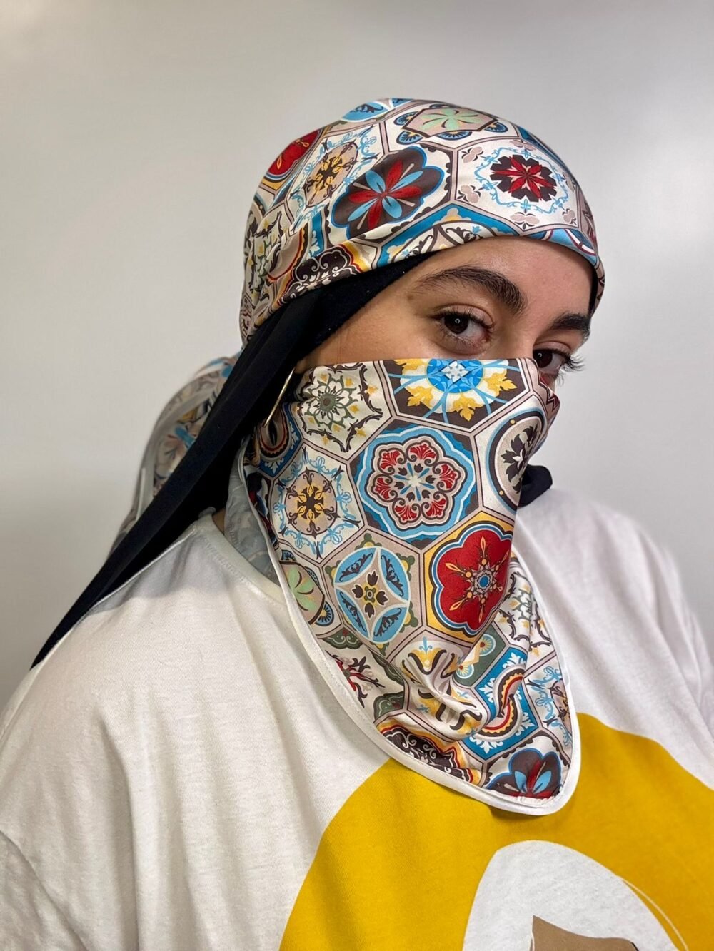 Satin Scarf Set -Geometric- - Image 2