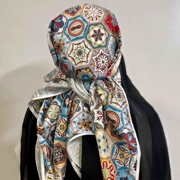 Satin Scarf Set -Geometric-