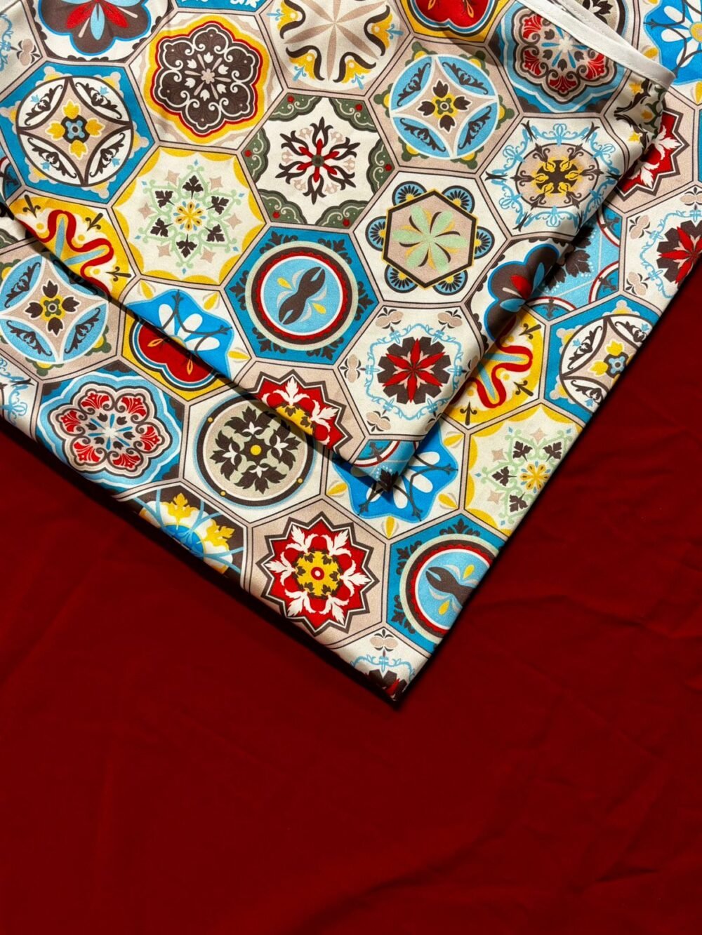 Satin Scarf Set -Geometric- - Image 6