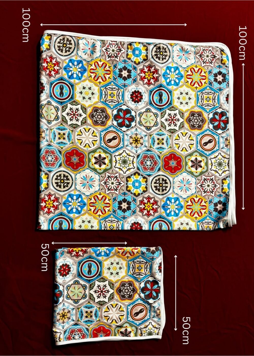 Satin Scarf Set -Geometric- - Image 3