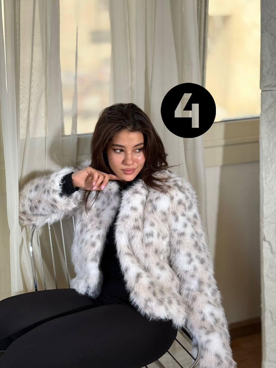 Printed Fur Jacket - Image 4