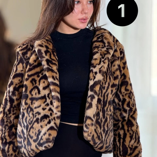 Printed Fur Jacket