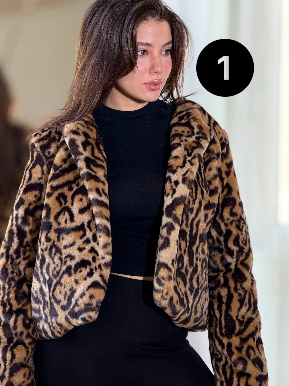 Printed Fur Jacket
